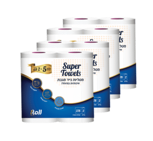 4-מארזים מטליות נייר מגבת Super-Towel