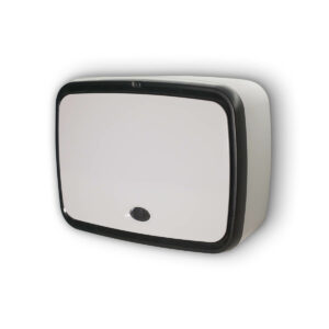 מתקן לניגוב ידיים ללא מגע מסך לבן מסגרת שחורה